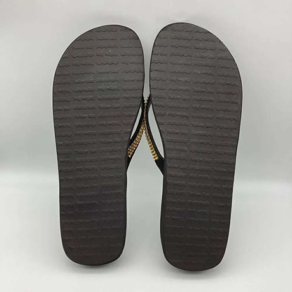 Yellow Box Iberia Leather Upper Brown Sandals Size 9 - Picture 11 of 11